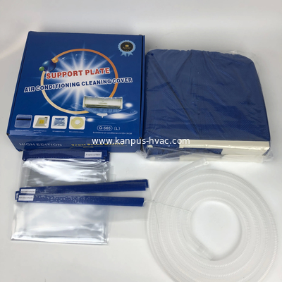 Q-565 Supporting panel air conditioning cleaning cover, PVC AC Washing Clean Protector Bag with Water Pipe, A/C cover