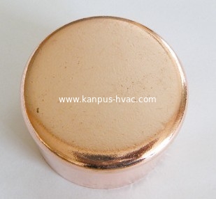 Copper pipeline cap, copper cap, copper fitting, ASME B16.22 pipe fitting
