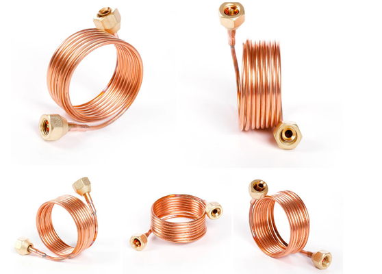 Copper Capillary tube with nut, copper fitting, copper tube