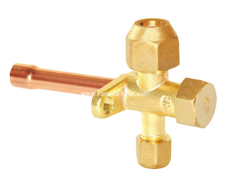 Air Conditioner Service Valve, split brass valve, A/C valve, HVAC/R part, refrigeration brass valve