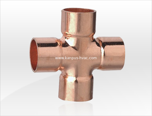 Copper Cross Tee C x C x C, copper fitting, copper pipe fitting, ACR fitting, refrigeration copper tee